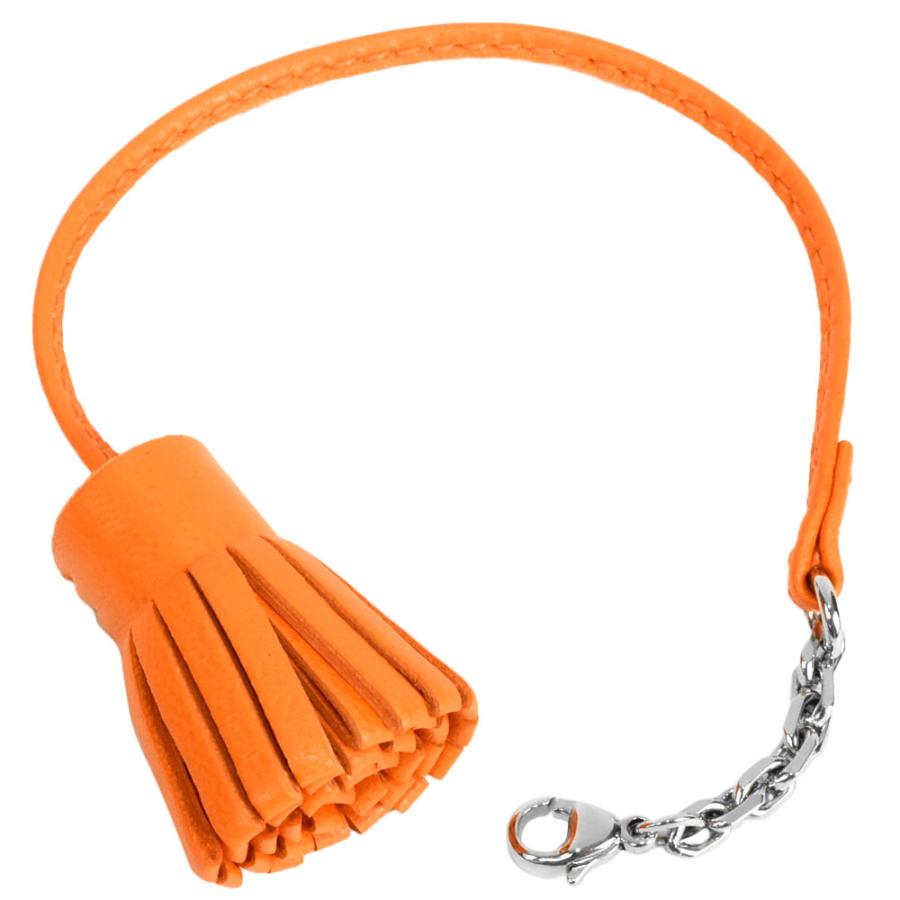 HERMES エルメス カルメンチータ チャーム レザー フリンジ　箱付き HERMES（エルメス） カルメンチータ チャーム レザー オレンジ