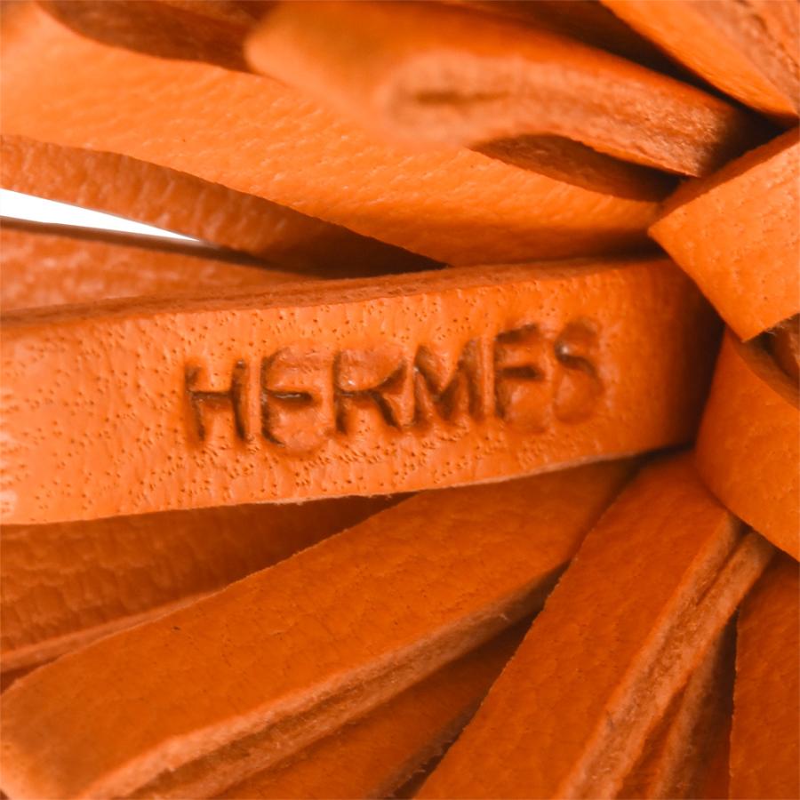 HERMES（エルメス） カルメンチータ チャーム レザー オレンジ