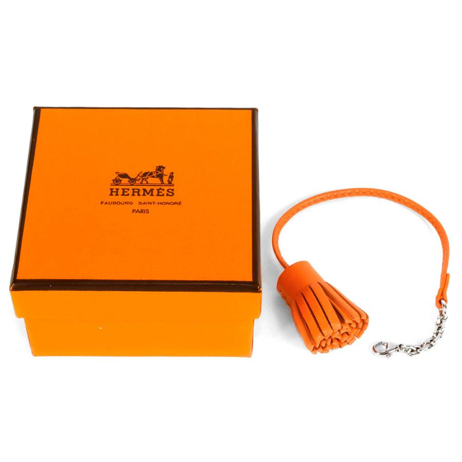HERMES（エルメス） カルメンチータ チャーム レザー オレンジ
