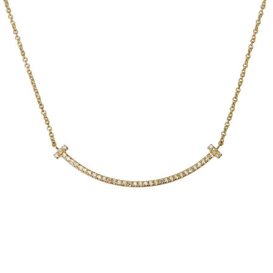 TIFFANY&Co. Tスマイル ネックレス スモール ダイヤモンド Tiffany T ティファニー Tiffany&Co. Tスマイル スモール ネックレス