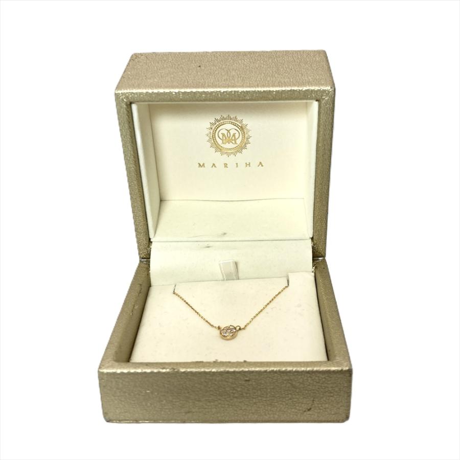 【新品仕上げ済】イエローゴールドパヴェダイヤモンドネックレス マリハ MARIHA パヴェ ダイヤ ネックレス ダイヤモンド K18YG 0.9g
