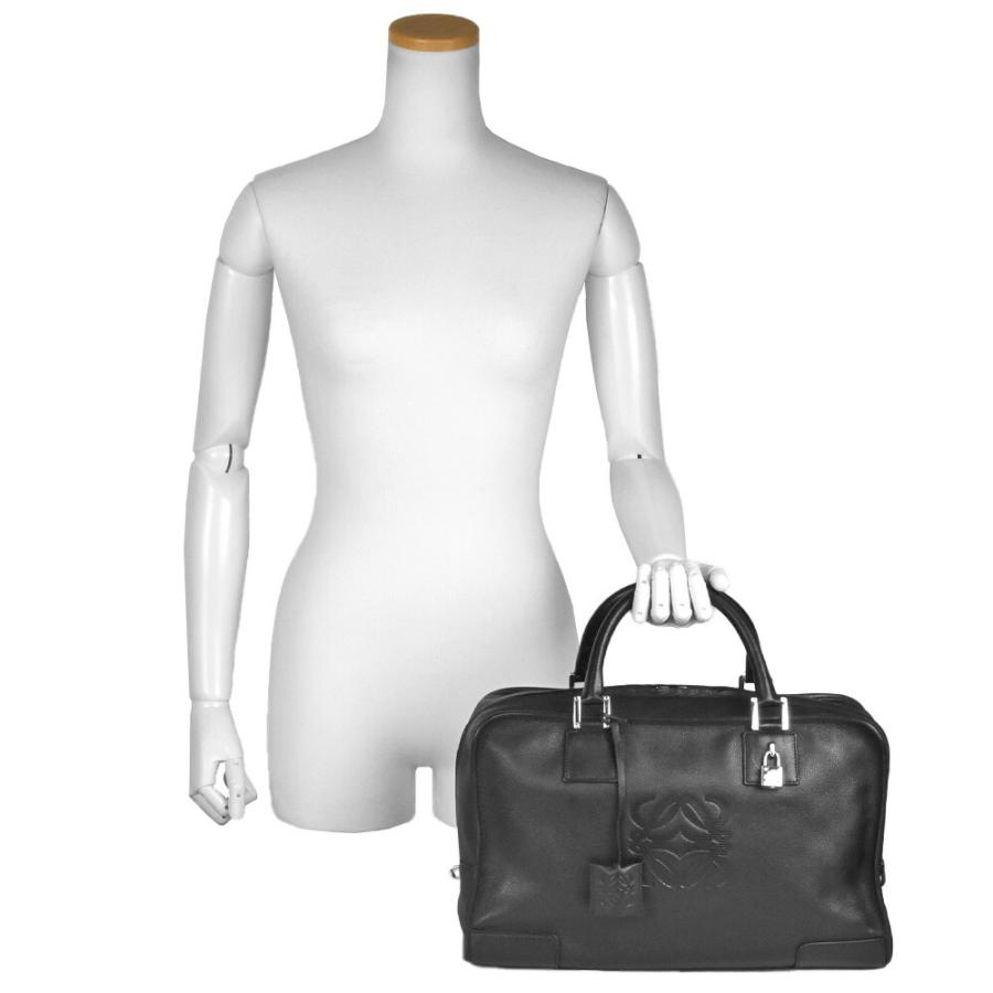 LOEWE ロエベ ハンドバッグ アマソナ36 旧ロゴ ブラック レザー