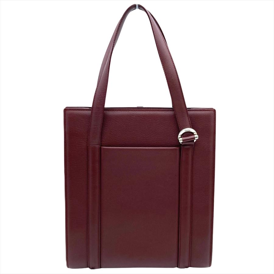 Cartier（カルティエ） カボション トートバッグ レザー ワインレッド