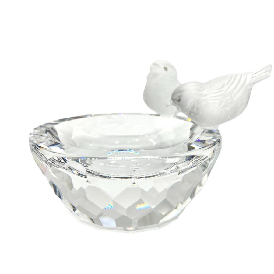 2007年 廃盤品 swarovski スワロフスキー 小鳥の水盤 小物入れ 【公式