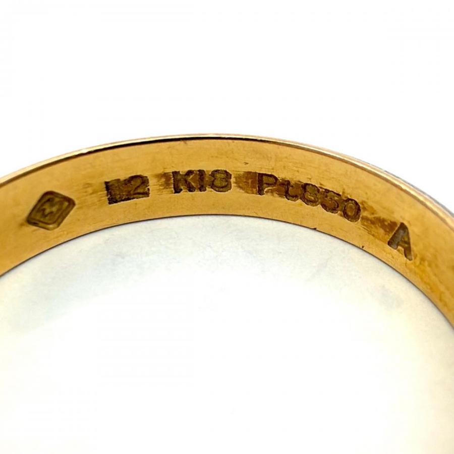 リング 指輪 約10号 K18 3g Pt850 コンビ : ゴールドプラザ ヤフー店