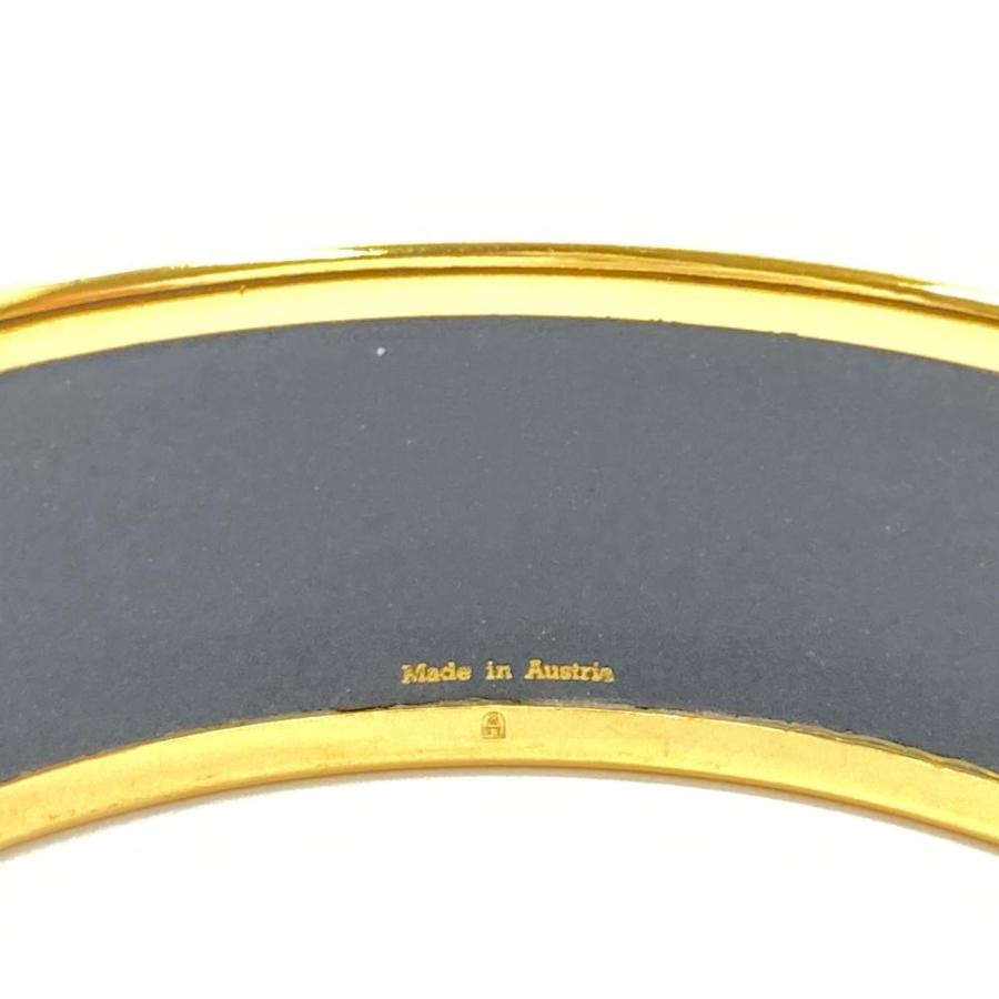 HERMES（エルメス） エマイユGM バングル カフ ブラック ゴールド金具 