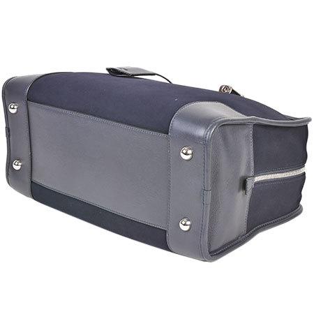 LOEWE（ロエベ） ハンドバッグ アマソナ36 ネイビー スエード/レザー