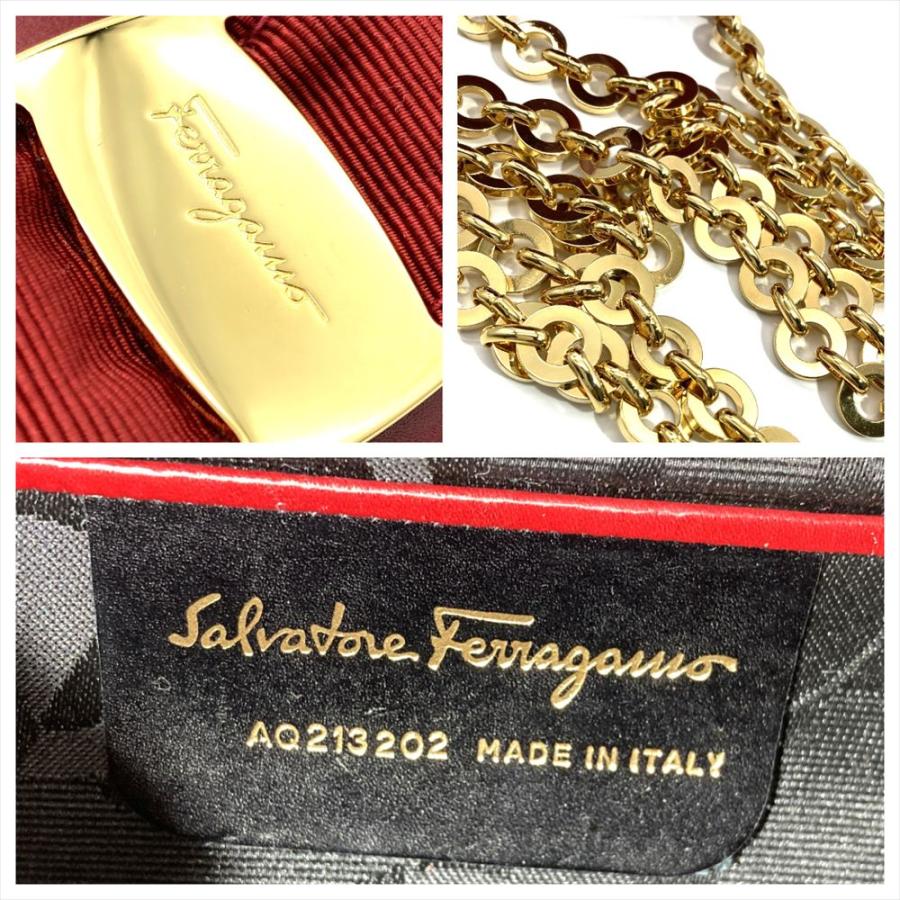 フェラガモ Ferragamo ヴァラ リボン ショルダーバッグ 2WAY レザー