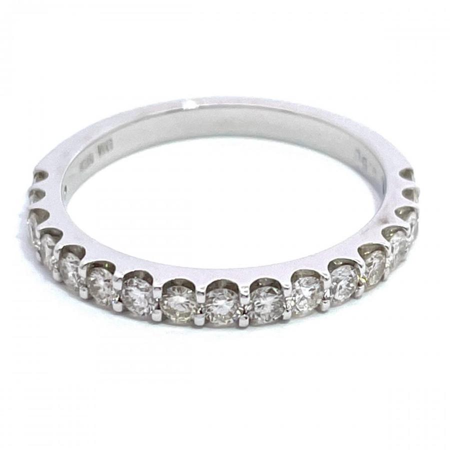 【休日sale】K10　ダイヤモンド ハーフエタニティ リング 指輪　　9号 ハーフエタニティ リング 指輪 ダイヤモンド 0.5ct 約9号 K18WG 2.1g