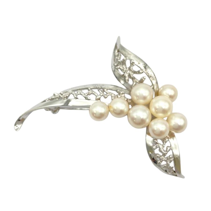 MIKIMOTO パール ブローチ MIKIMOTO（ミキモト） パール ブローチ シルバー 10.5g 真珠