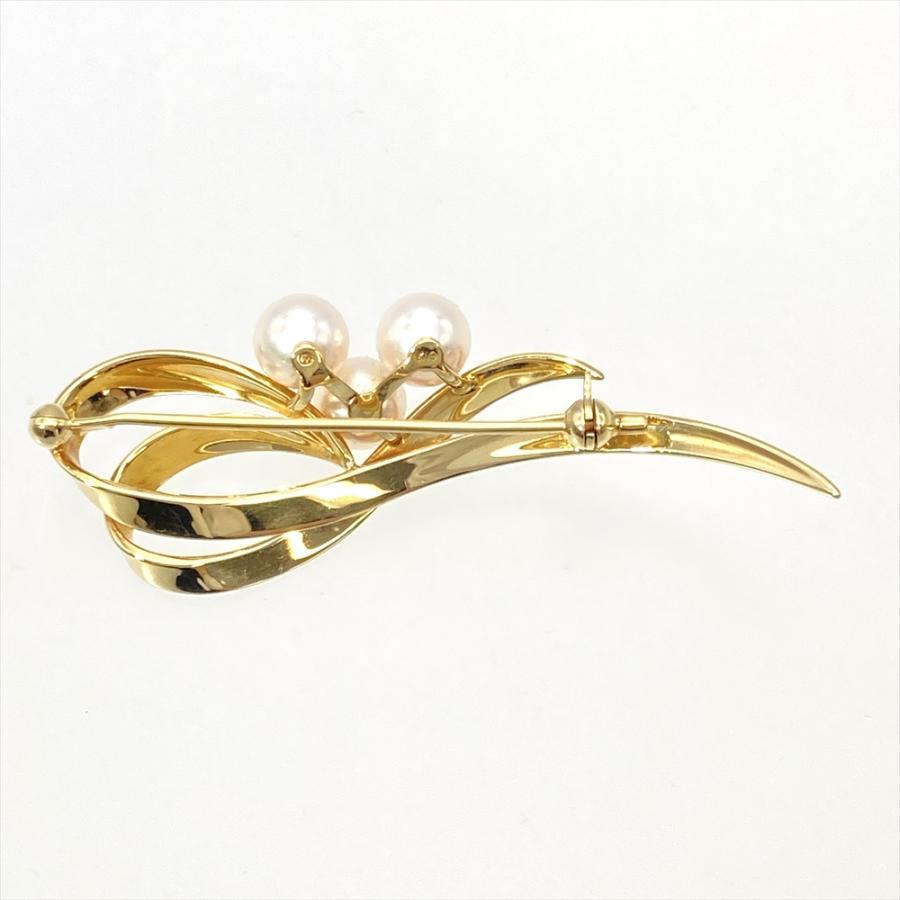 MIKIMOTO（ミキモト） MIKIMOTO 3P パール 6.0mm ブローチ K18YG 7.5g