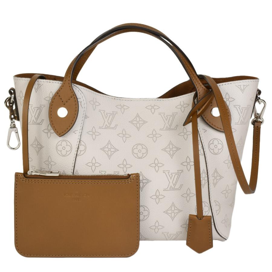 LOUIS VUITTON ルイ ヴィトン モノグラムマヒナ ヒナPM ハンドバッグ 2WAY ショルダーバッグ レザー ブリューム ライトベージュ ポーチ付き M55551 LOUIS VUITTON（ルイ・ヴィトン） ヒナPM モノグラム マヒナ