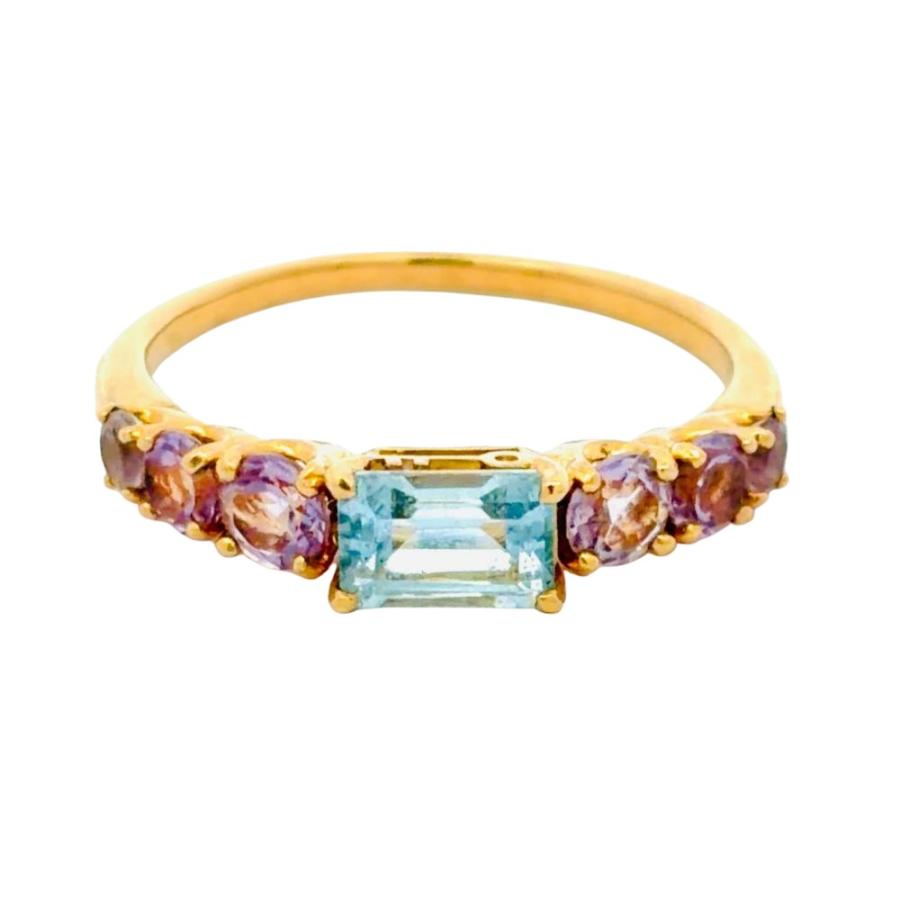 スタージュエリー STAR JEWELRY 鍵 モチーフ リング 指輪 アクアマリン