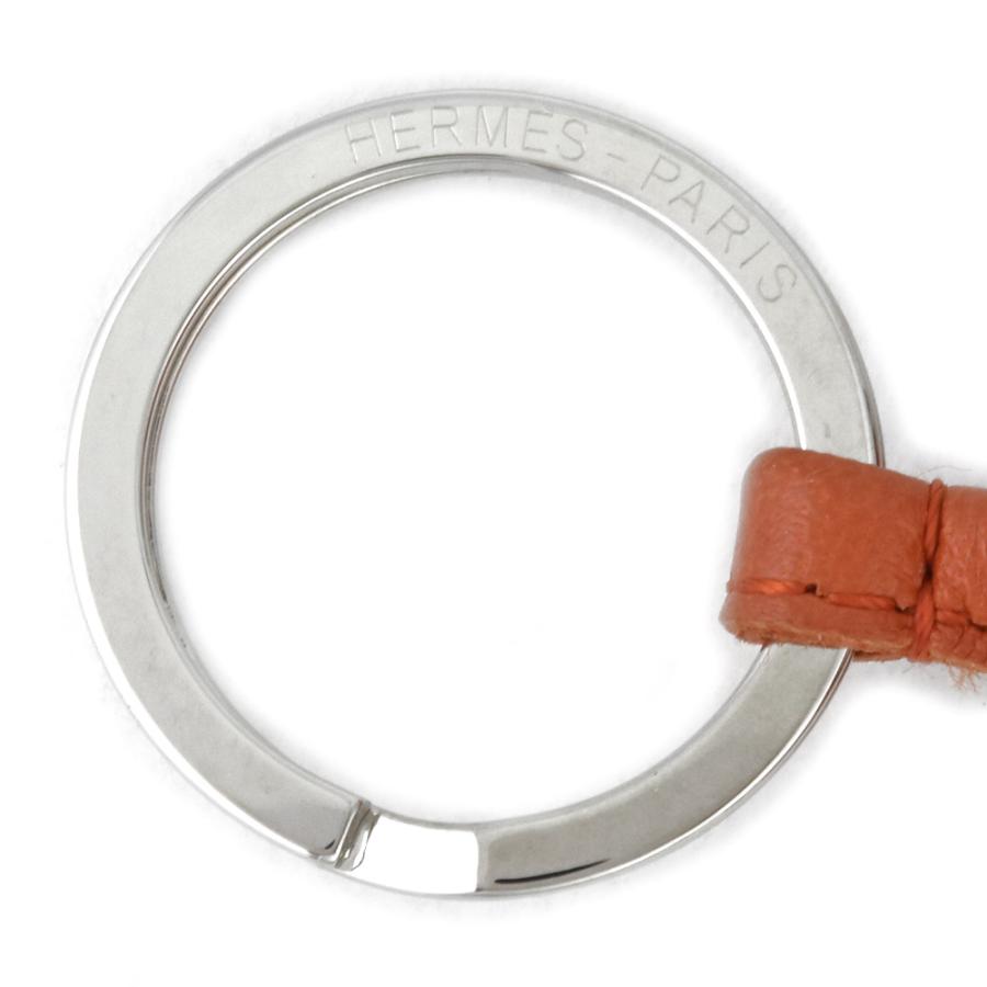 美品　エルメス HERMES カルメン バイカラー キーリング レザー HERMES エルメス カルメン バイカラー キーリング レザー