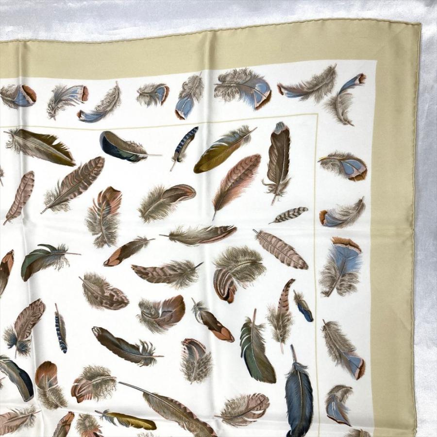 HERMES エルメス カレ90 PLUMES par Henri de Linares スカーフ シルク