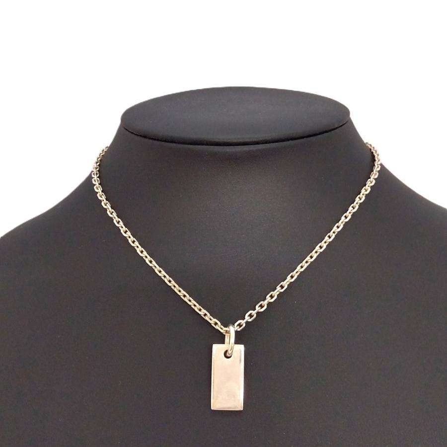 GUCCI（グッチ） ネックレス SV925 11.3g シルバー タグ プレート ロゴ