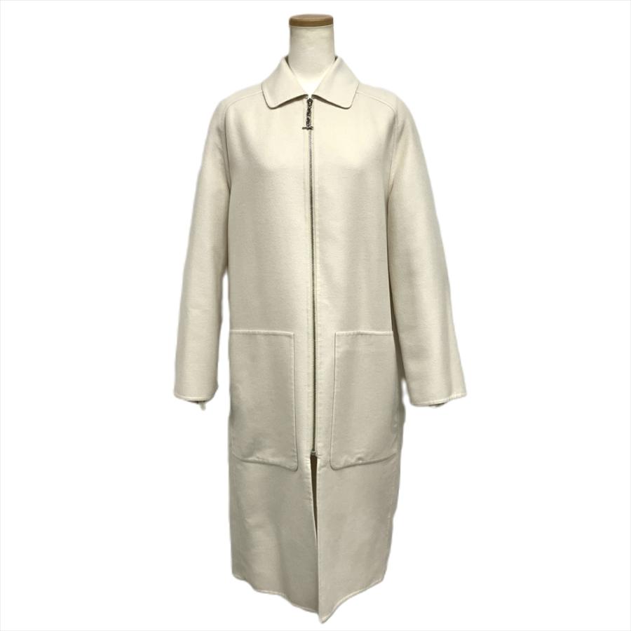 HERMES（エルメス） ステンカラーコート カシミヤ ホワイト 36