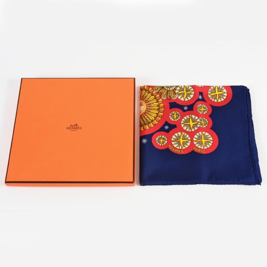 HERMÈS スカーフ カレ90 LE ROY SOLEIL 太陽王 HERMES エルメス カレ90 太陽王 LE ROY SOLEIL スカーフ シルク