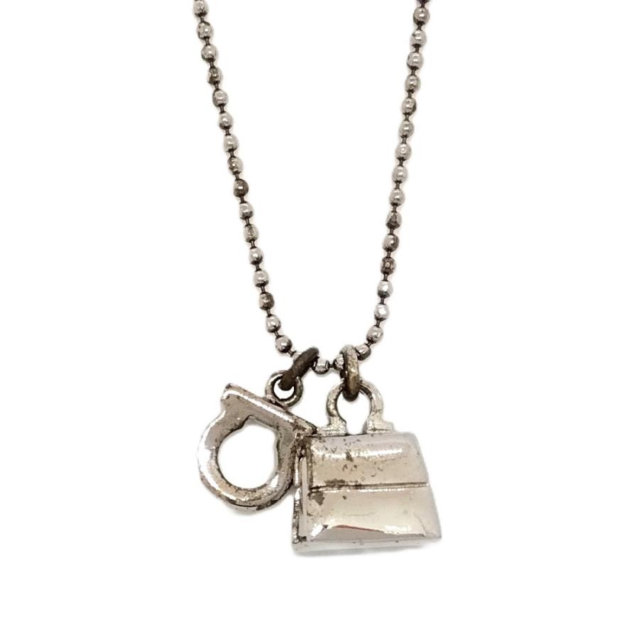 フェラガモ Ferragamo ガンチーニ ネックレス シルバー バッグ