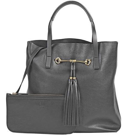 GUCCI（グッチ） トートバッグ ホースビット レザー ブラック