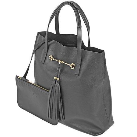 GUCCI（グッチ） トートバッグ ホースビット レザー ブラック