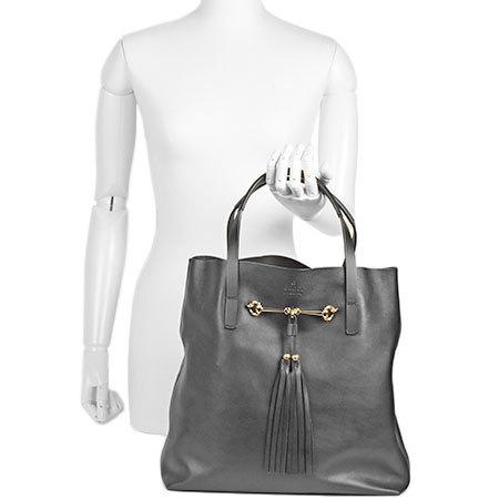 GUCCI（グッチ） トートバッグ ホースビット レザー ブラック