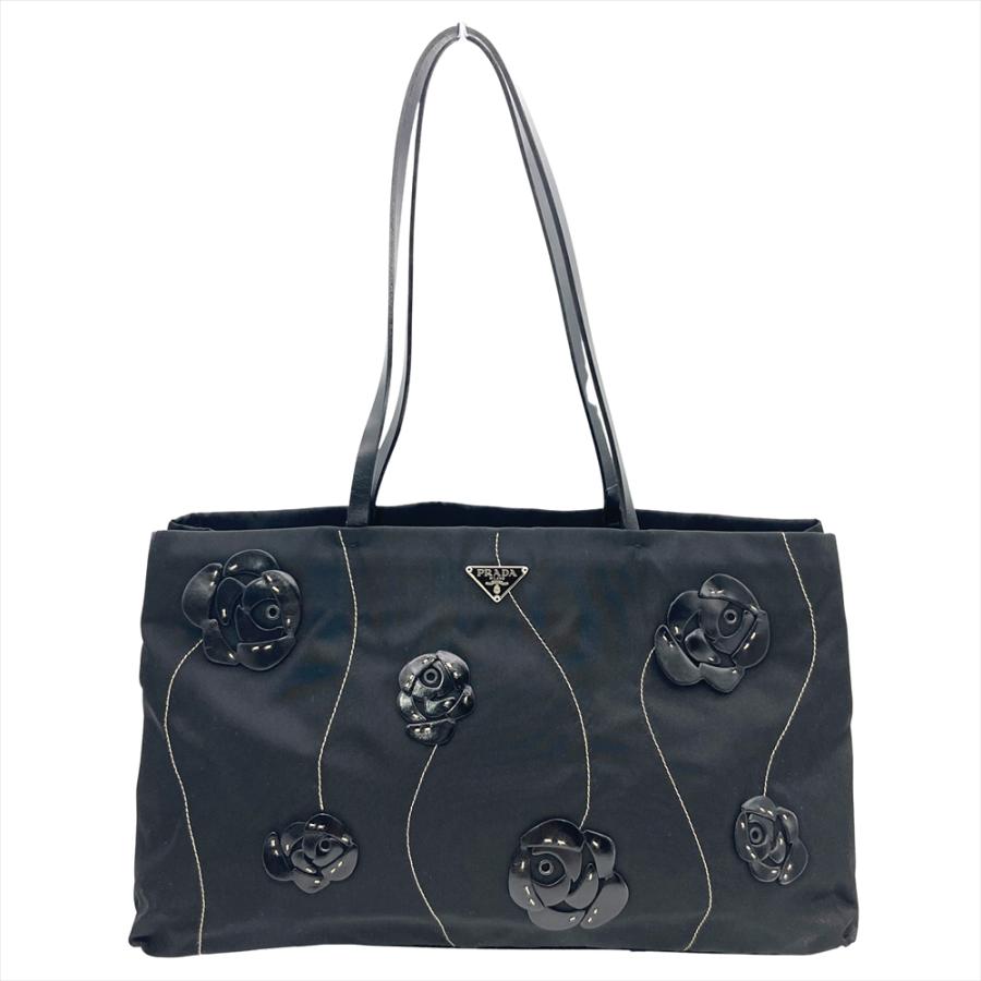 希少 プラダ PRADA TESSUTO FIORI レザーフラワー トート PRADA（プラダ） PRADA TESSUTO FIORI バラモチーフ トートバッグ