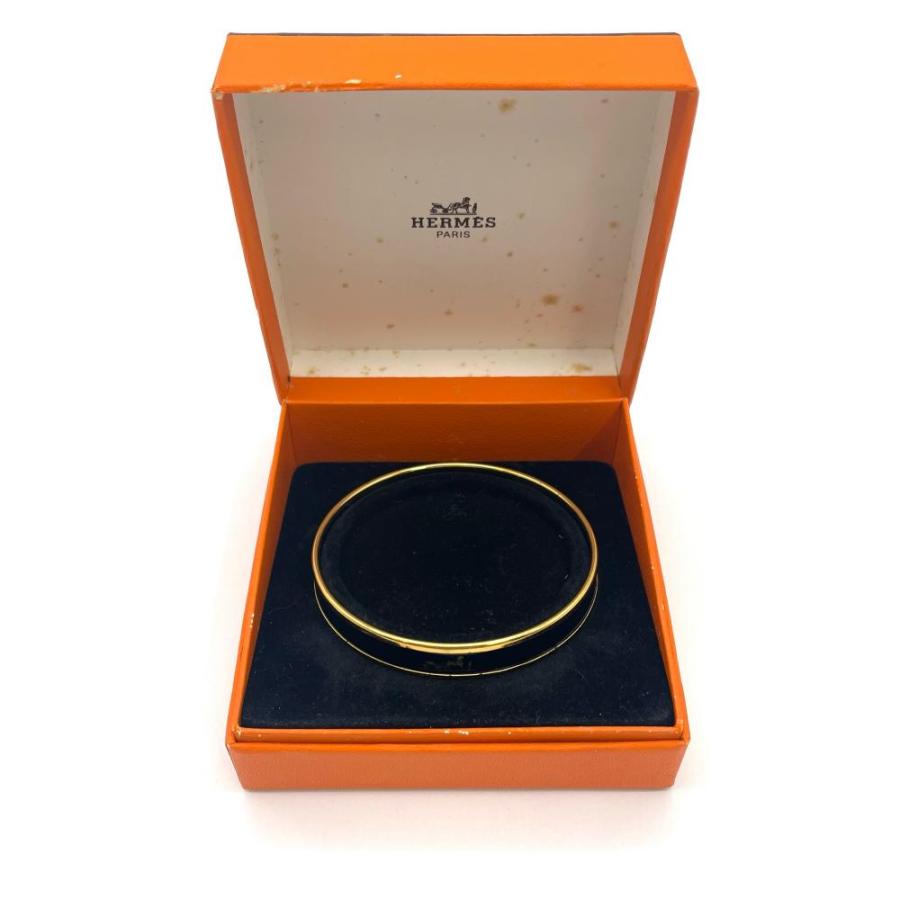HERMES エマイユ バングル 箱あり HERMES（エルメス） エマイユ バングル カフ エナメル : ゴールド