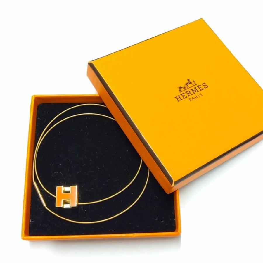 HERMES（エルメス） カージュドアッシュ Hキューブ ネックレス GPg