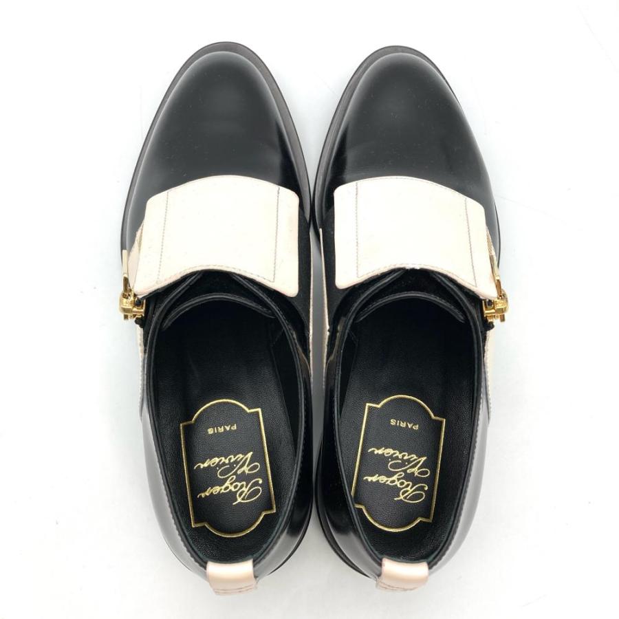 ロジェヴィヴィエ Roger vivier ダービー ジップ シューズ レザー