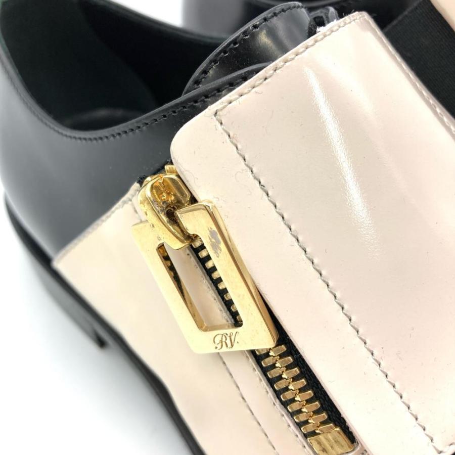ロジェヴィヴィエ Roger vivier ダービー ジップ シューズ レザー