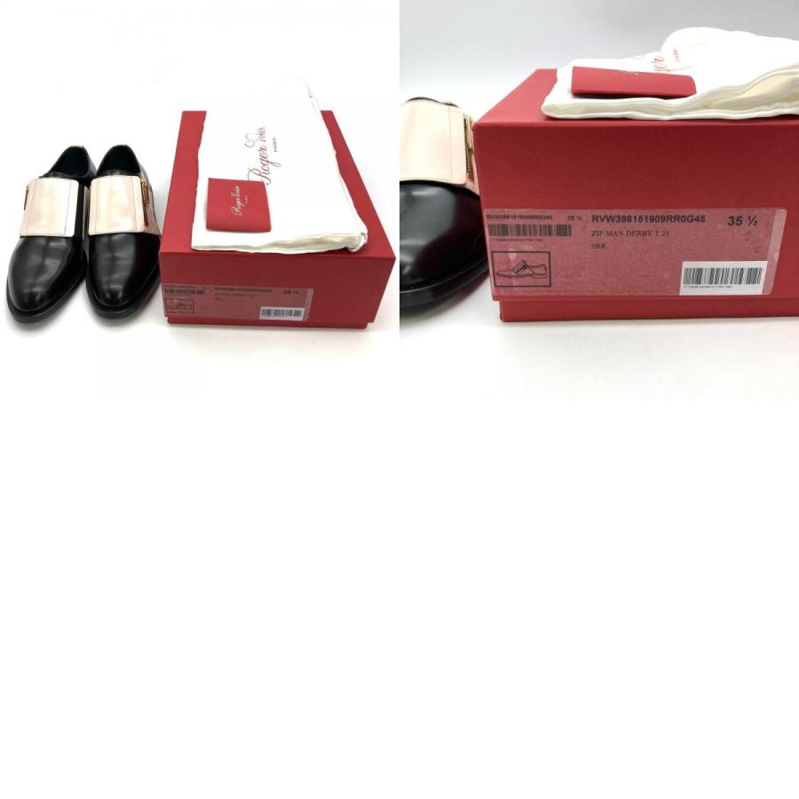 ロジェヴィヴィエ Roger vivier ダービー ジップ シューズ レザー