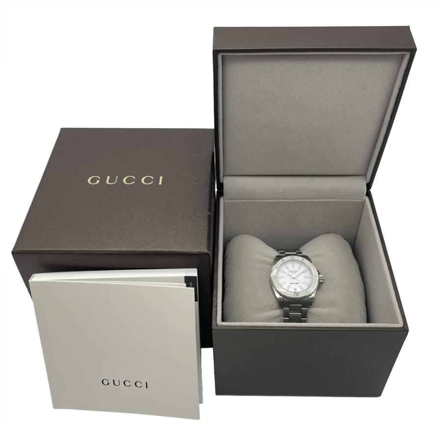 GUCCI（グッチ） GUCCI 136.4 ダイブ 腕時計 クォーツ ホワイト文字盤