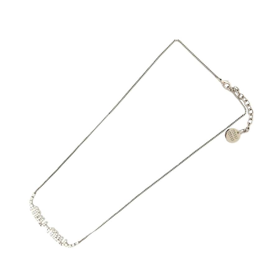 miu ミュウミュウ MIUMIU クリスタル付 ネックレス メタル miu ミュウミュウ MIUMIU クリスタル付 ネックレス メタル