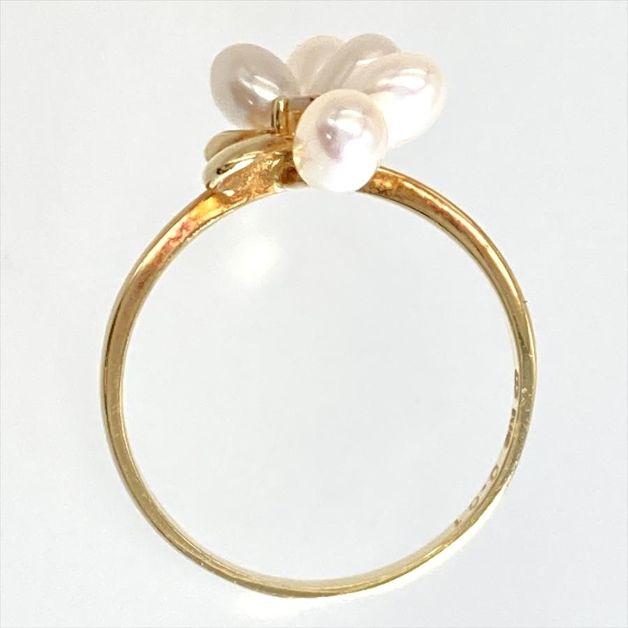 田崎真珠 タサキ TASAKI パールリング K18YG 750 ダイヤモンド TASAKI（タサキ） 【送料無料】タサキ 田崎真珠 TASAKI K18 オパール