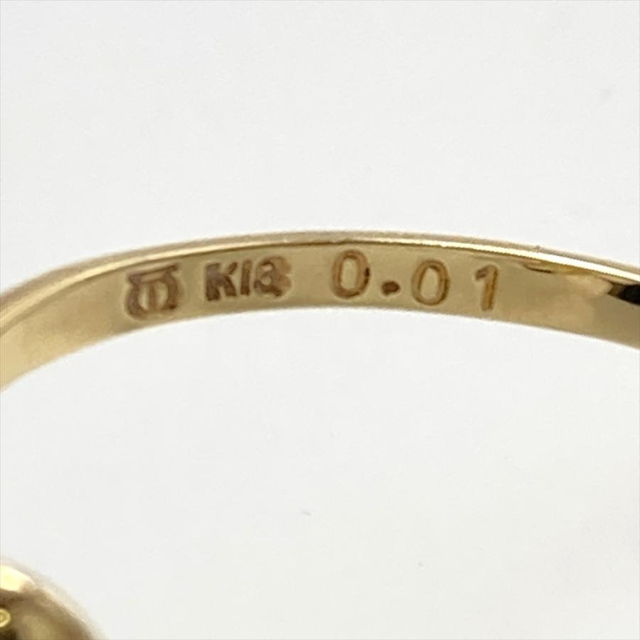 タサキ TASAKI 淡水パール リング 指輪 ダイヤモンド 0.01ct 約13号 
