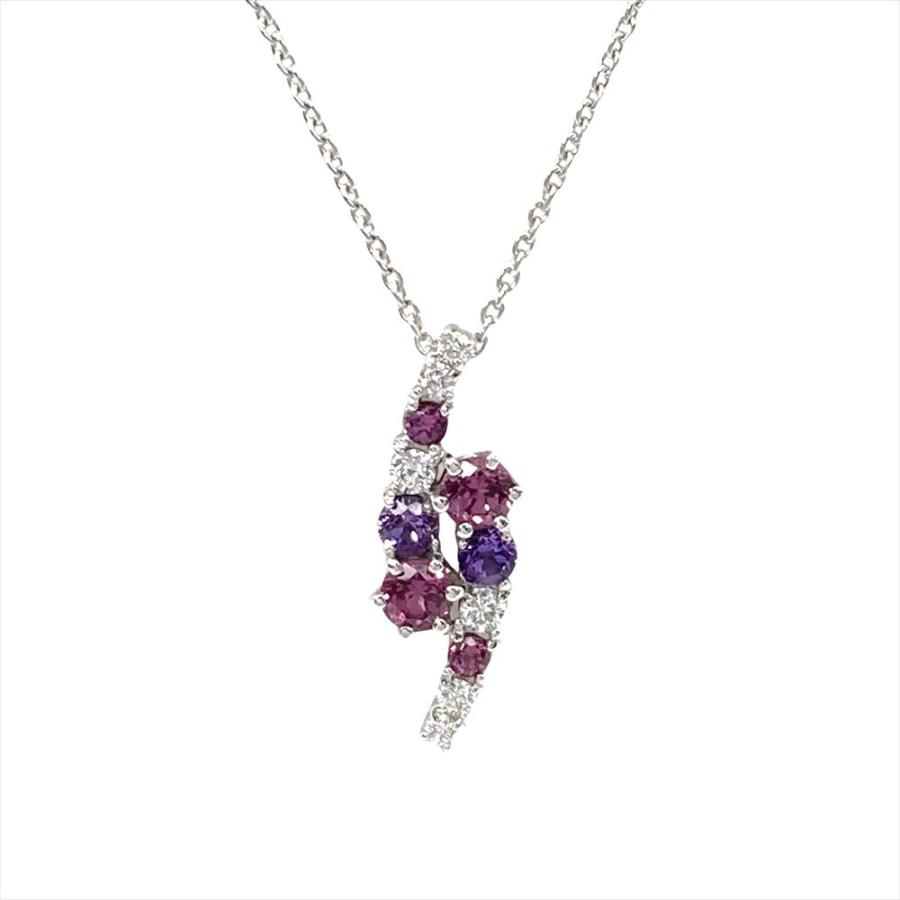 ニナリッチ NINA RICCI マルチカラー ネックレス ダイヤモンド 0.10ct 