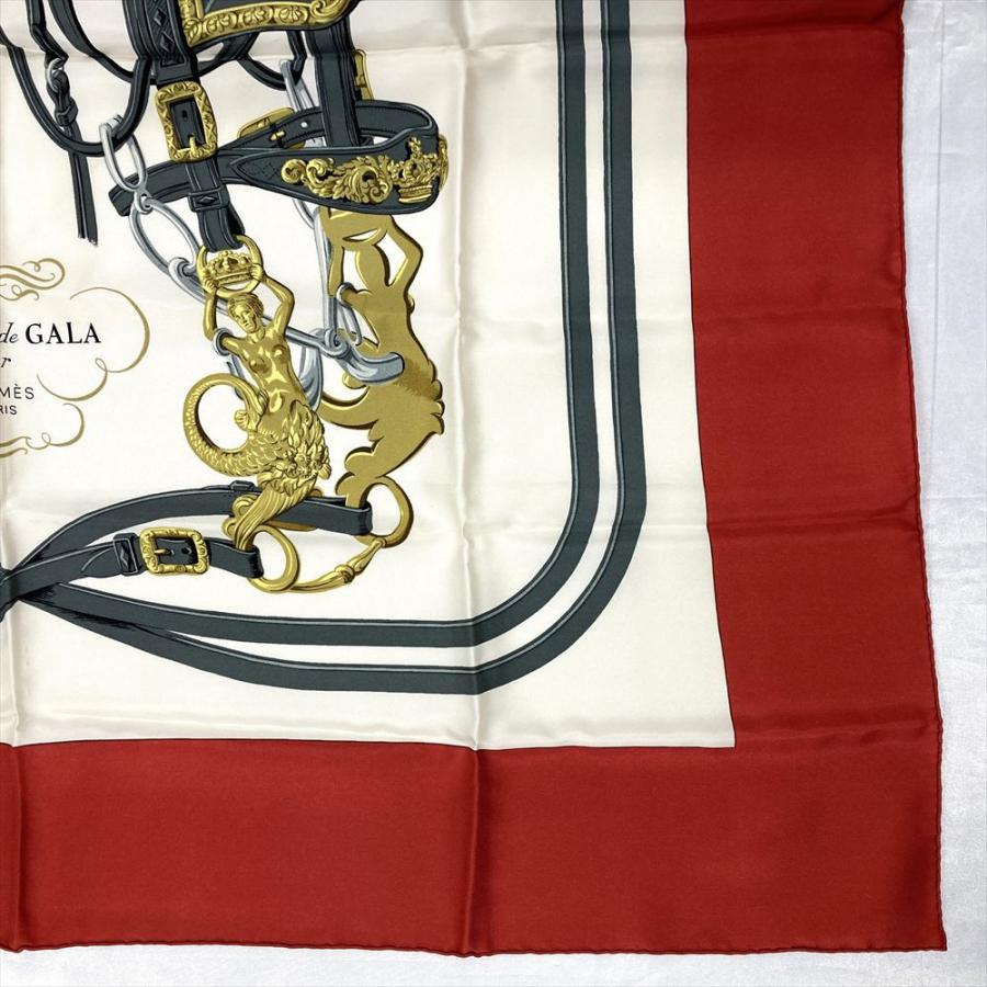 エルメス HERMES カレ90 Brides de Gala 馬具 レッド 【公式通販】
