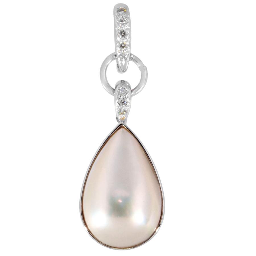タサキ TASAKI ドロップ ペンダントトップ ダイヤモンド 0.06ct K18WG