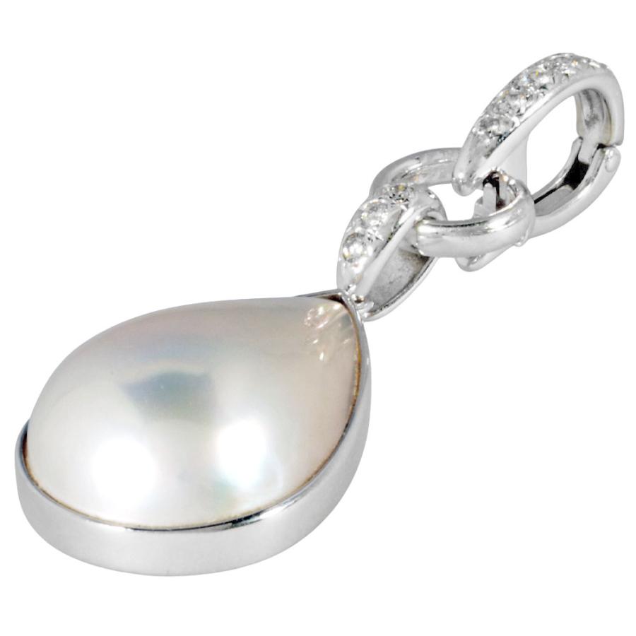 タサキ TASAKI ドロップ ペンダントトップ ダイヤモンド 0.06ct K18WG