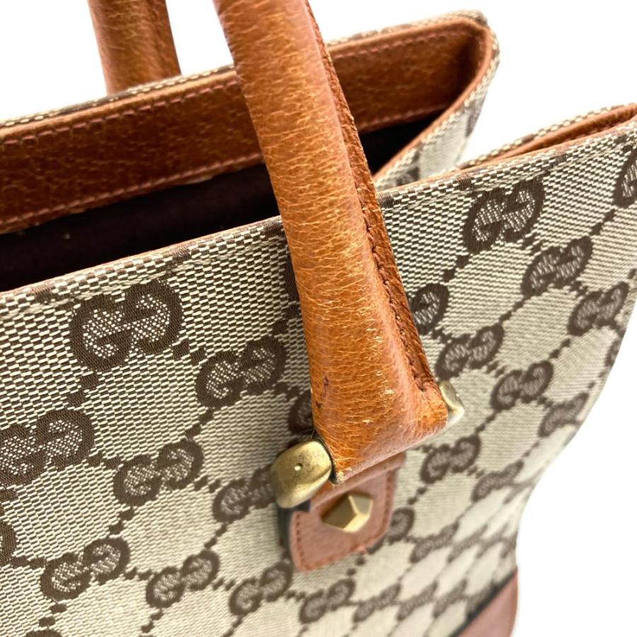 ✨美品✨GUCCI ビジネスバッグ トート GG キャンバス レザー ベージュ 正規品 GUCCI グッチ トートバッグ ハンドバッグ GGキャンバス