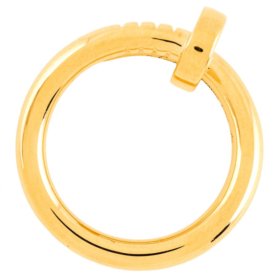 カルティエ 美品 AU750 #50 アン クル ジュスト JUSTE UN CLOU カルティエ 指輪 ユニセックス ジュストアンクル ダイヤ