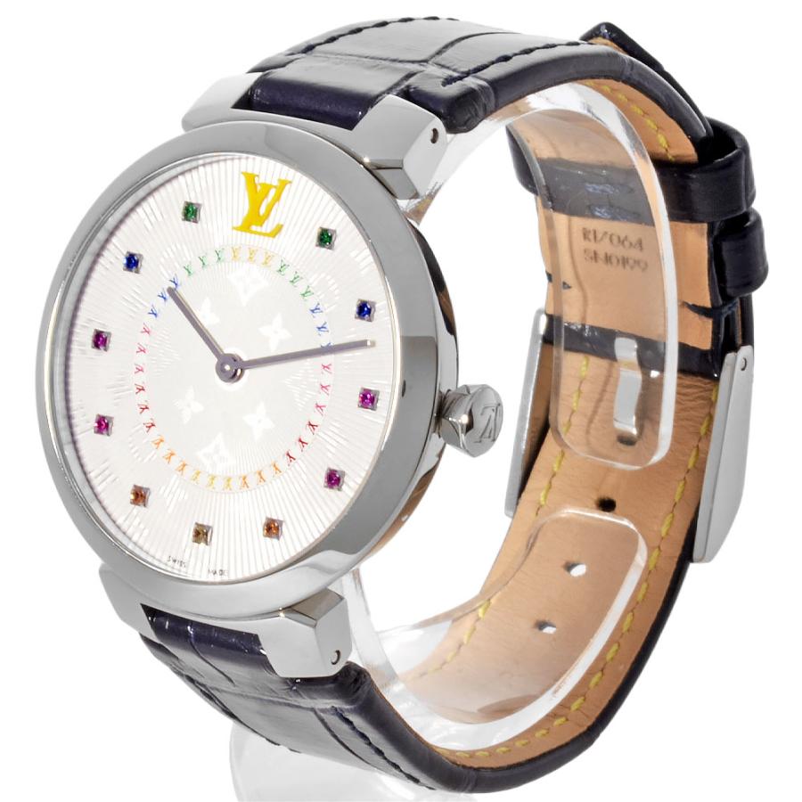 ルイ・ヴィトン LOUIS VUITTON QA159 タンブール スリムMM レインボー 11Pダイヤ クォーツ レディース _886570【ev20】 タンブール（LOUIS VUITTON） ルイヴィトン LOUIS VUITTON QA159Z