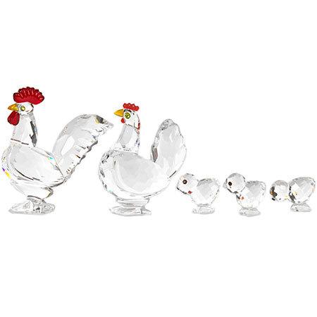 スワロフスキー SWAROVSKI オブジェ オーナメント ニワトリ ヒヨコ