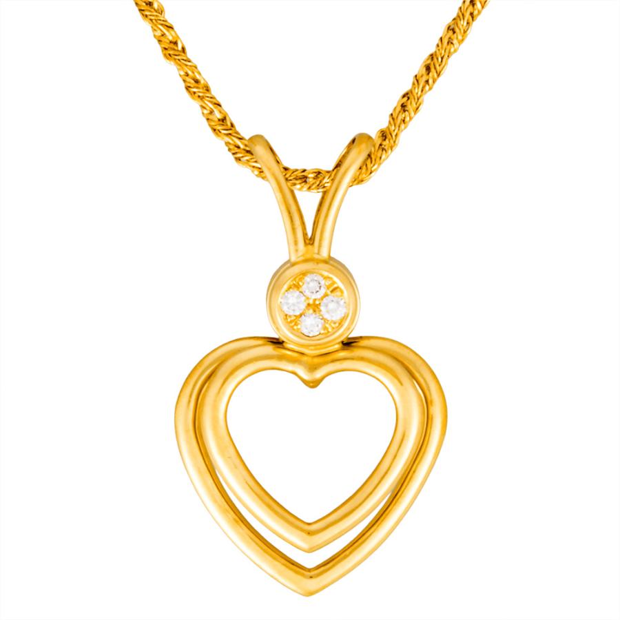 WALTHAM（ウォルサム） ハート スウィング ネックレス ダイヤモンド