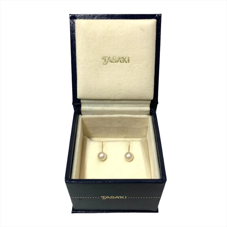 タサキ TASAKI パール5.7mm ピアス K18WG 1.3g ホワイトゴールド