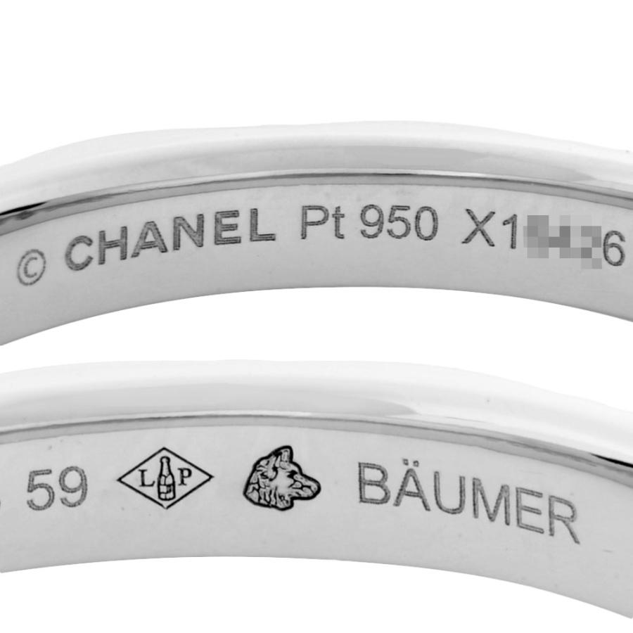 CHANEL シャネル マトラッセ リング 指輪 約18.5号 Pt950 BAUMER CHANEL シャネル マトラッセ リング 指輪 約18.5号 Pt950 BAUMER