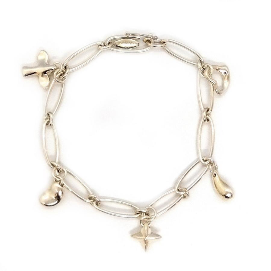 Elsa Peretti ティファニー Tiffany&Co. 5チャーム ブレスレット SV925  