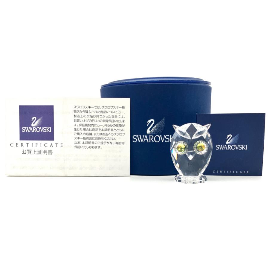 スワロフスキー　フクロウ　ふくろう　置物 SWAROVSKI（スワロフスキー） フクロウ 梟 ミニ オブジェ 置物 010014