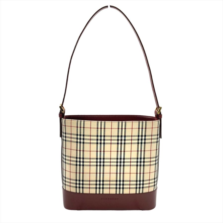 【状態良好】BURBERRY ワンショルダーバッグ ノバチェック ゴールド BURBERRY（バーバリー） ノバチェック ワンショルダー ショルダー